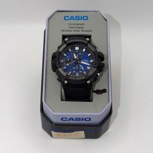 Casio Chronograph Watch Mens Blue Black Resin Sport MCW-100H-2AV
